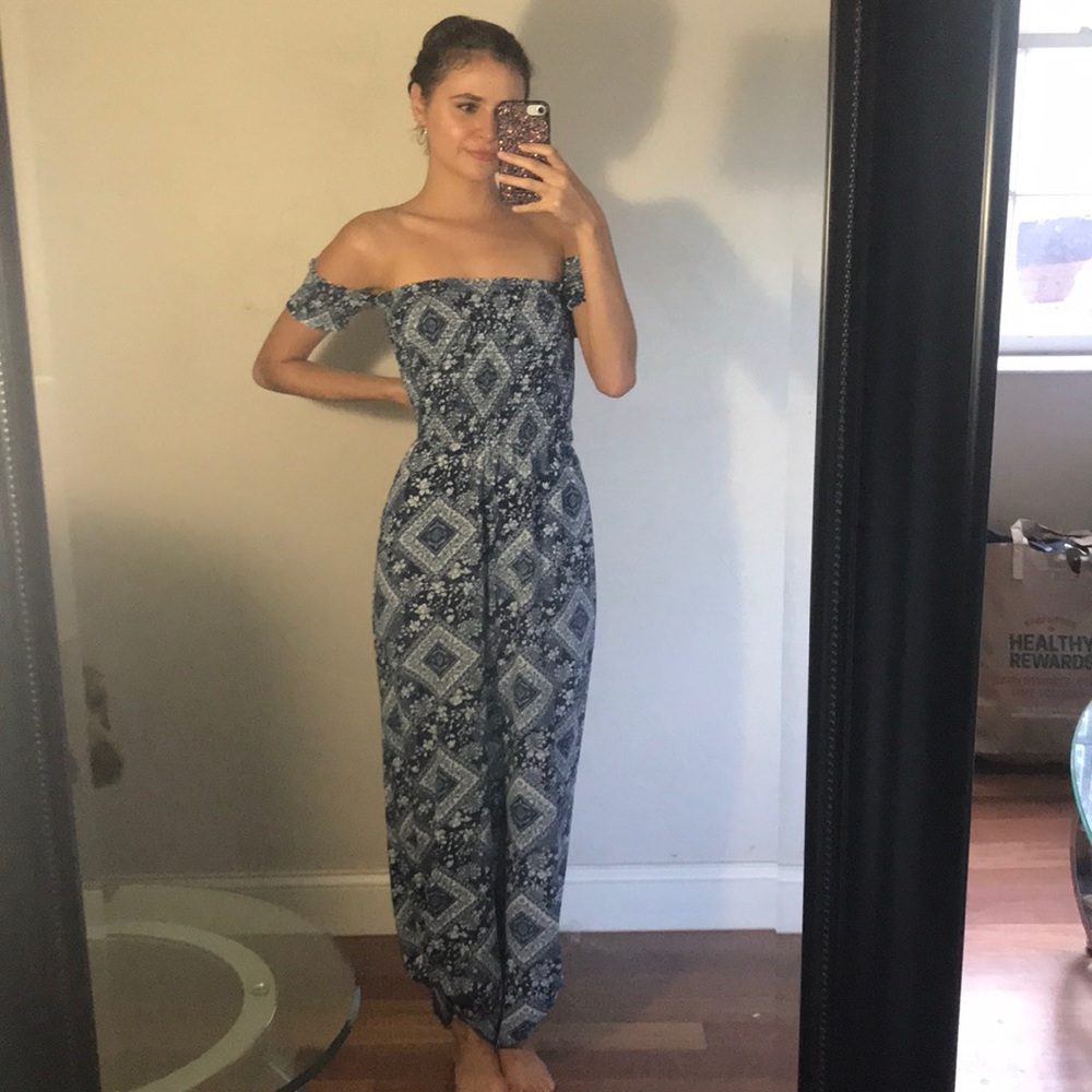 Blue & White Jumpsuit
